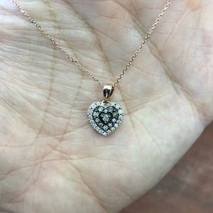 Rose gold heart pendant